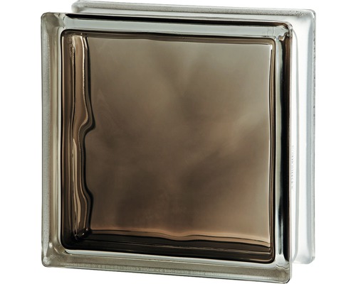 Glasblok Brilly brons 19 x 19 x 8 cm