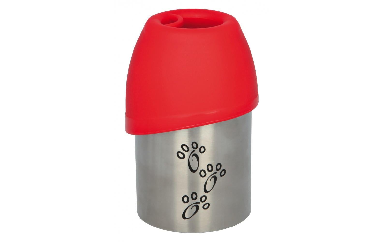 Flasche mit Trinknapf 300 mlWasserflasche aus Edelstahl mit Trinkgefäss-Deckel