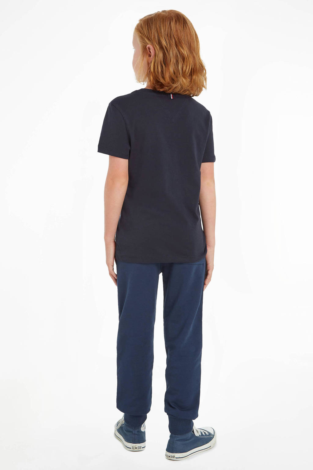 Tommy Hilfiger T-shirt van katoen donkerblauw
