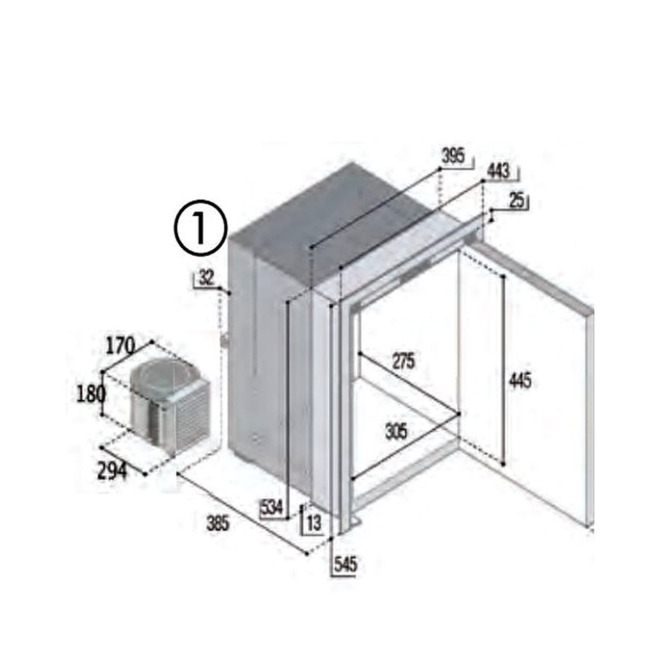 Edelstahl-Kühlschrank C42LX - 42 l