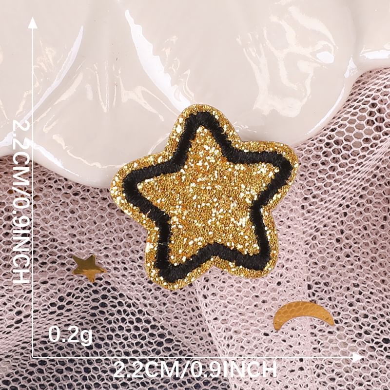 Embroidery Kingdom - Hart/Ster geborduurde applicatie patch (diverse ontwerpen)