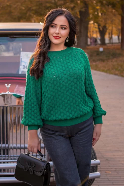 Mademoiselle YéYé Green Wonder trui in alpengroen
