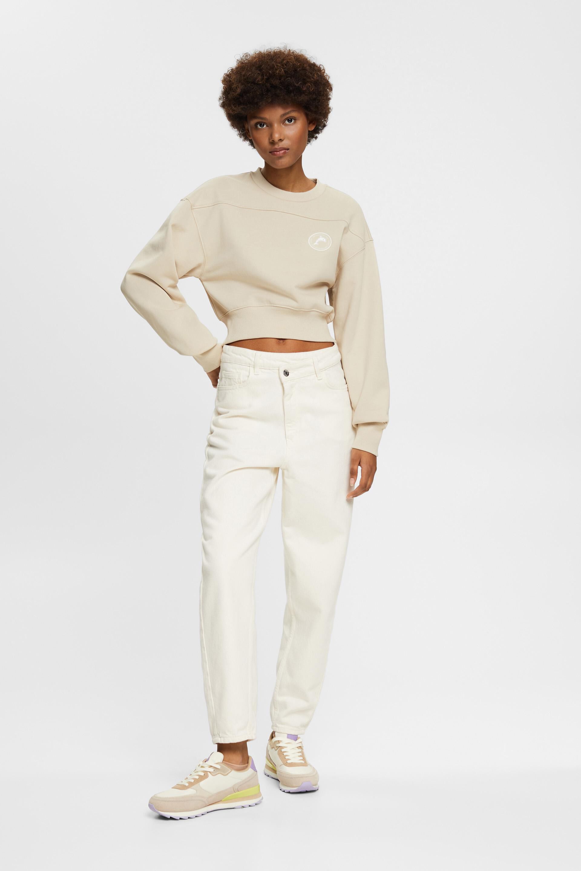 En matière recyclée le sweat-shirt court