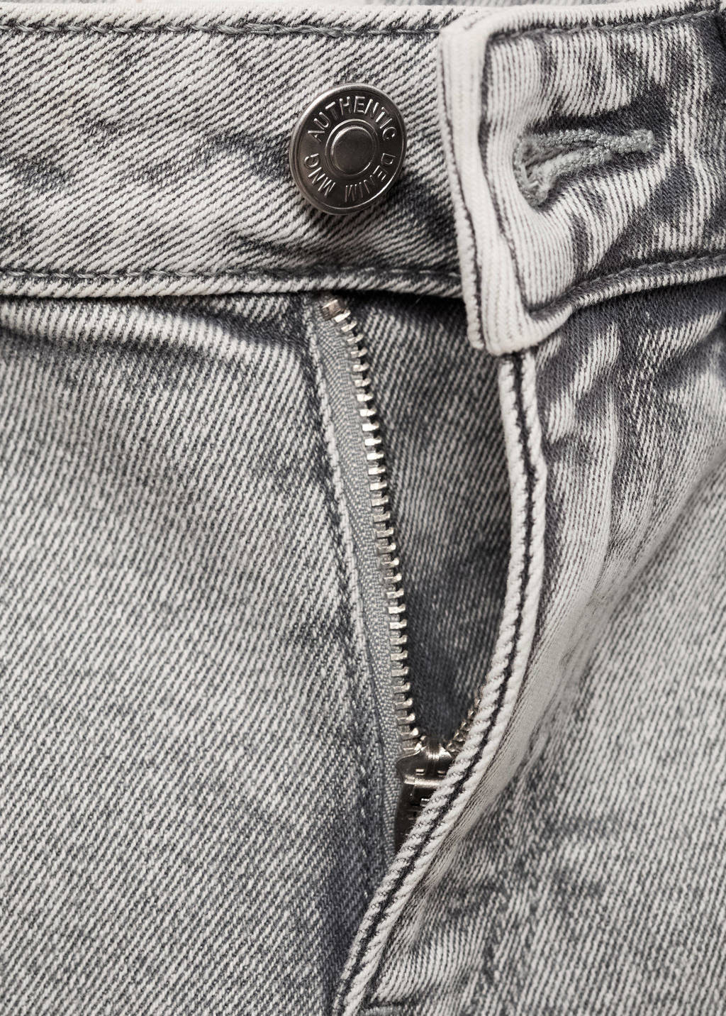 MANGO TEEN low waist straight leg jeans grey denim