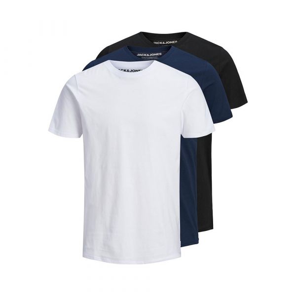 Jack & Jones Organic Basic 3 Pack Short Sleeve T-shirt Colorido S Homem
