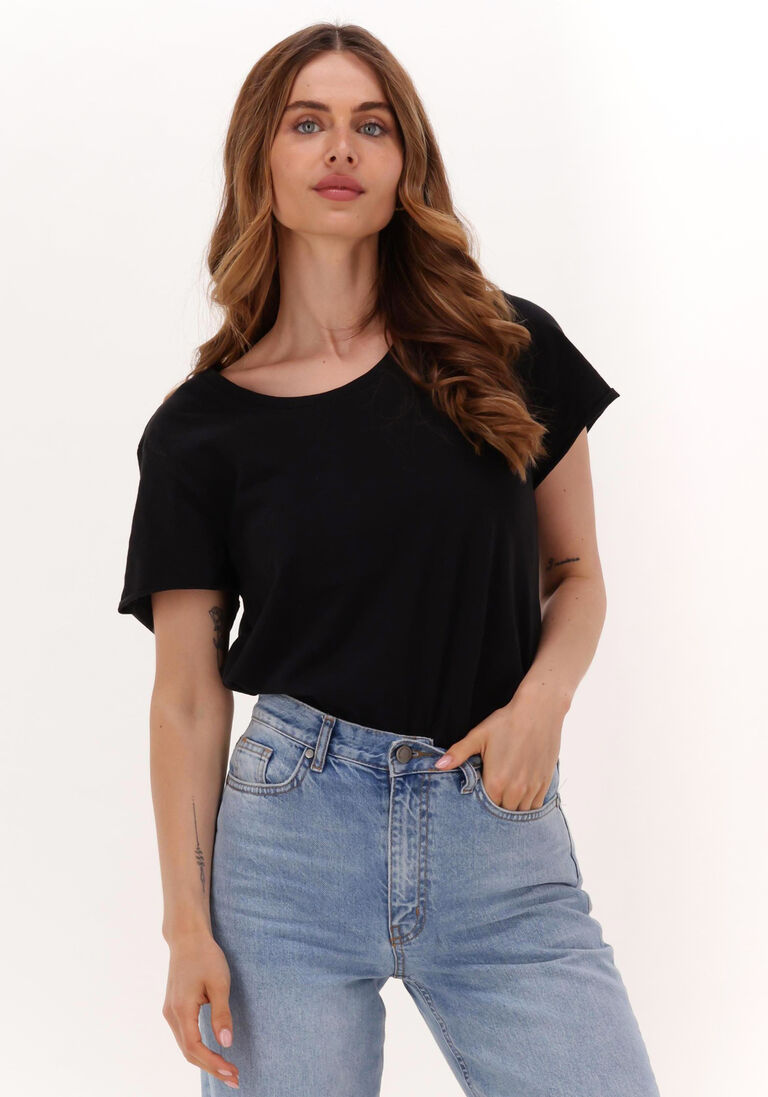 MY ESSENTIAL WARDROBE zwarte my essential wardrobe t-shirt 09 the otee slub yarn jersey
