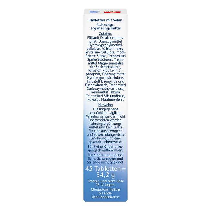 Doppelherz Selen 100 2-Phasen Depot Tabletten, 45 St