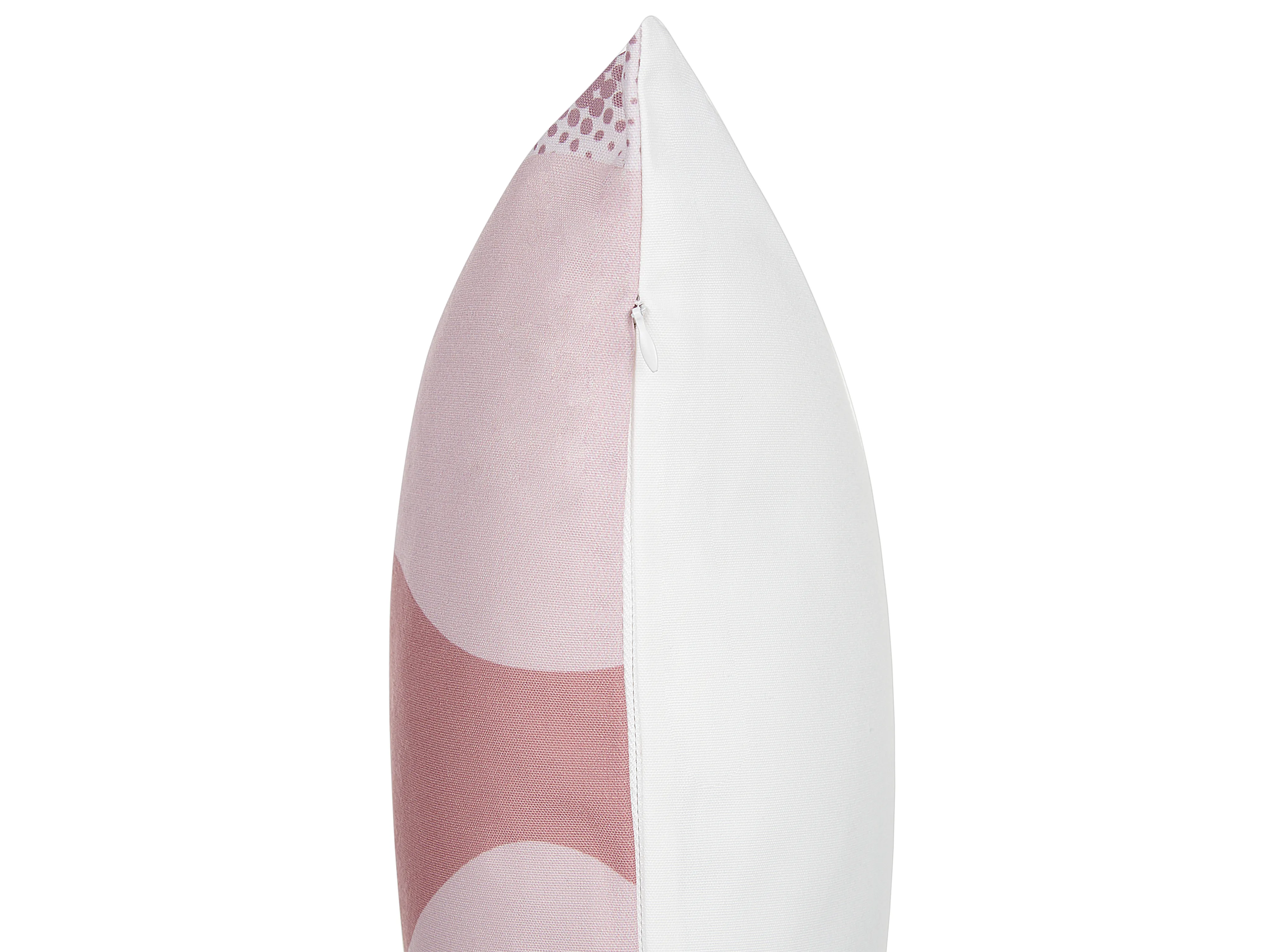Set van 2 tuinkussens CAMPEI abstract patroon 45 x 45 cm Roze