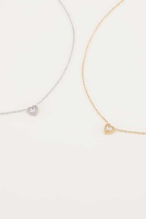 Ketting hartje strass