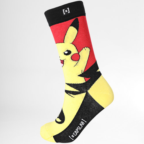 Paire De Chaussettes Pokémon Pika Jaune Rouge