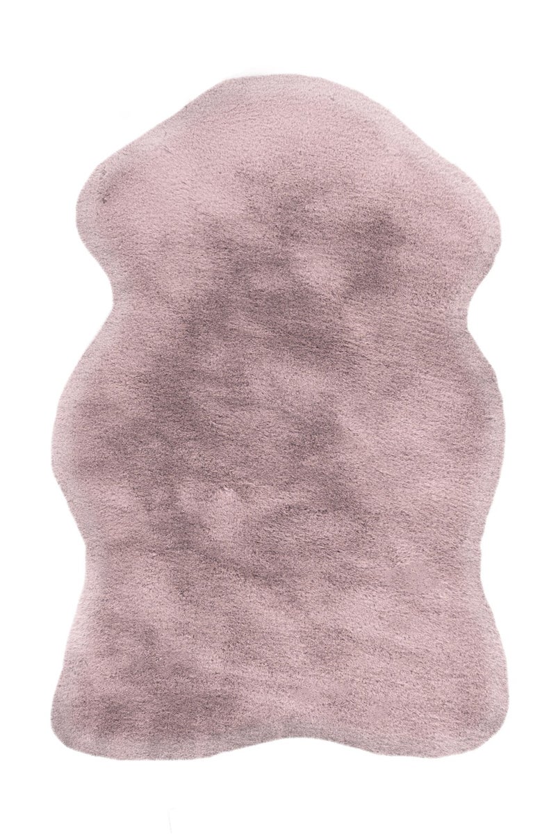 Hoogpolig vloerkleed Opulentia roze 35 mm effen 60 x 90 cm