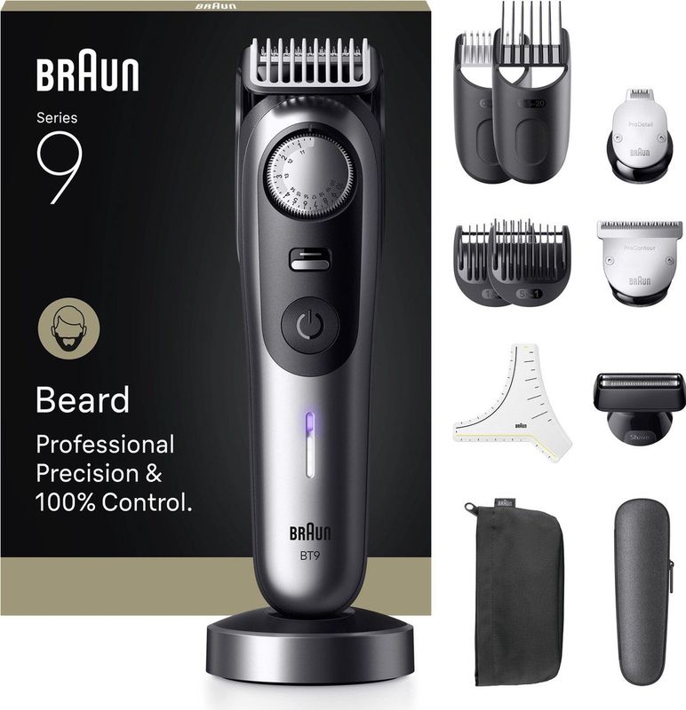 Braun - Baardtrimmer Series 9 BT9560 - Chroom - Professionele Precisie