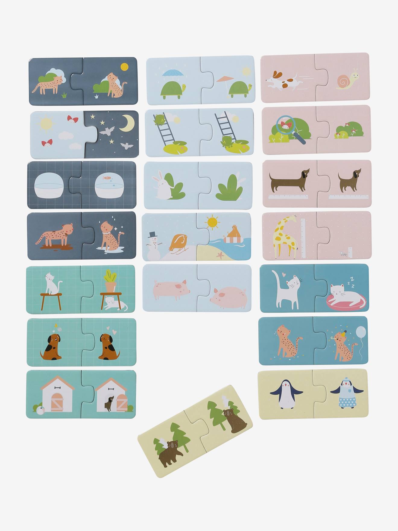 Quebra-cabeça de Correspondência de Opostos Multicoloridos