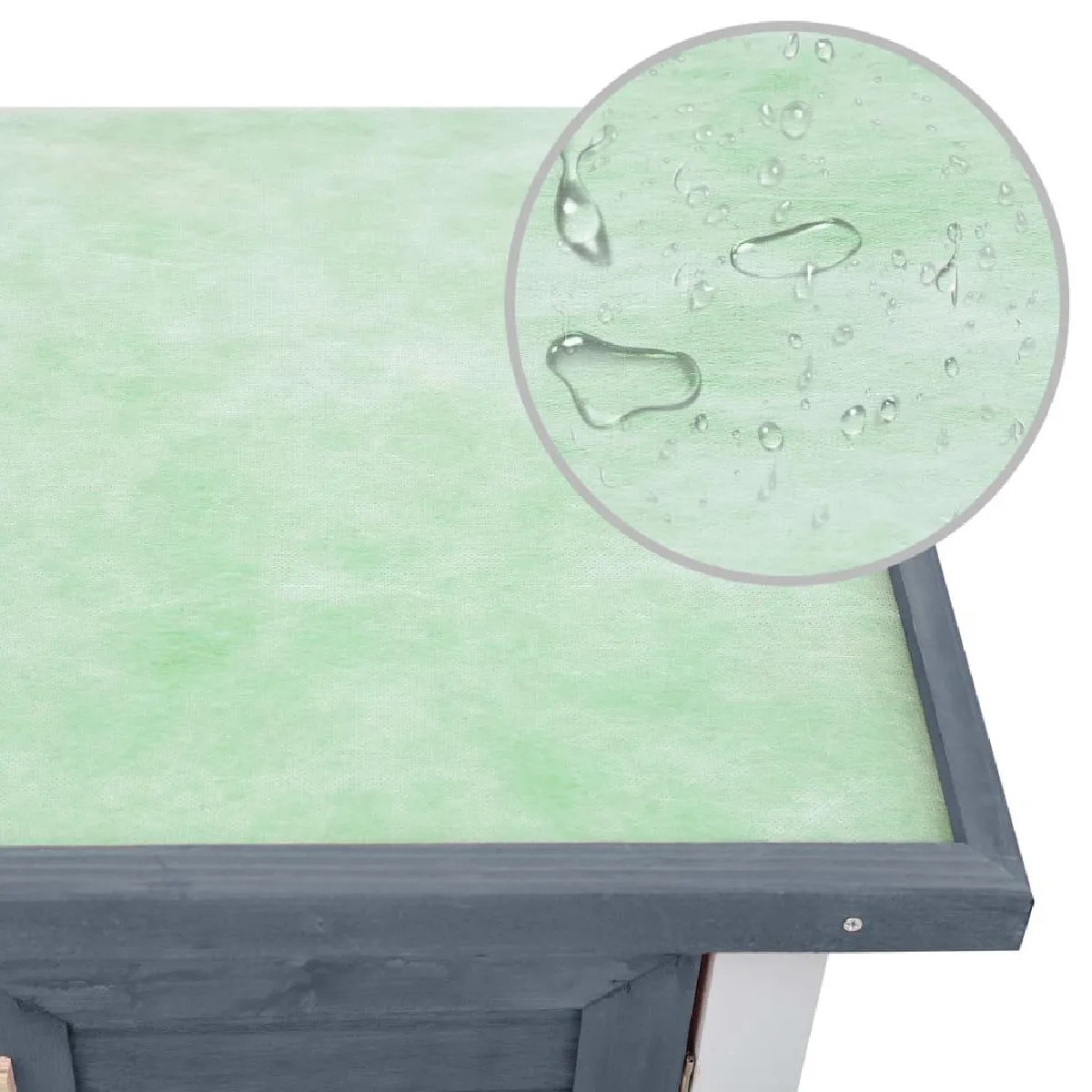Helloshop26 Clapier extérieur 4 portes 90 x 45 x 90 cm Gris
