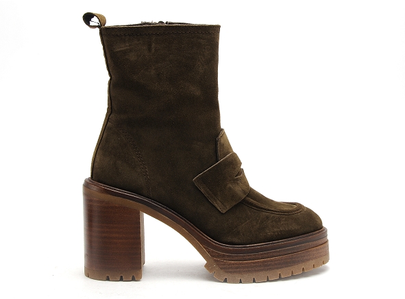 Alpe boots bottine talons femme 2686 kaki