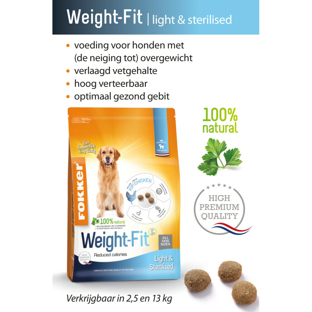 Fokker Hondenvoer Weight-Fit 2,5 kg