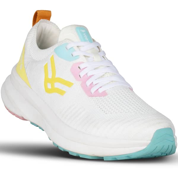Chaussure running VEETS TRANSITION KNIT MIF1 W BLANC/JAUNE/ROSE