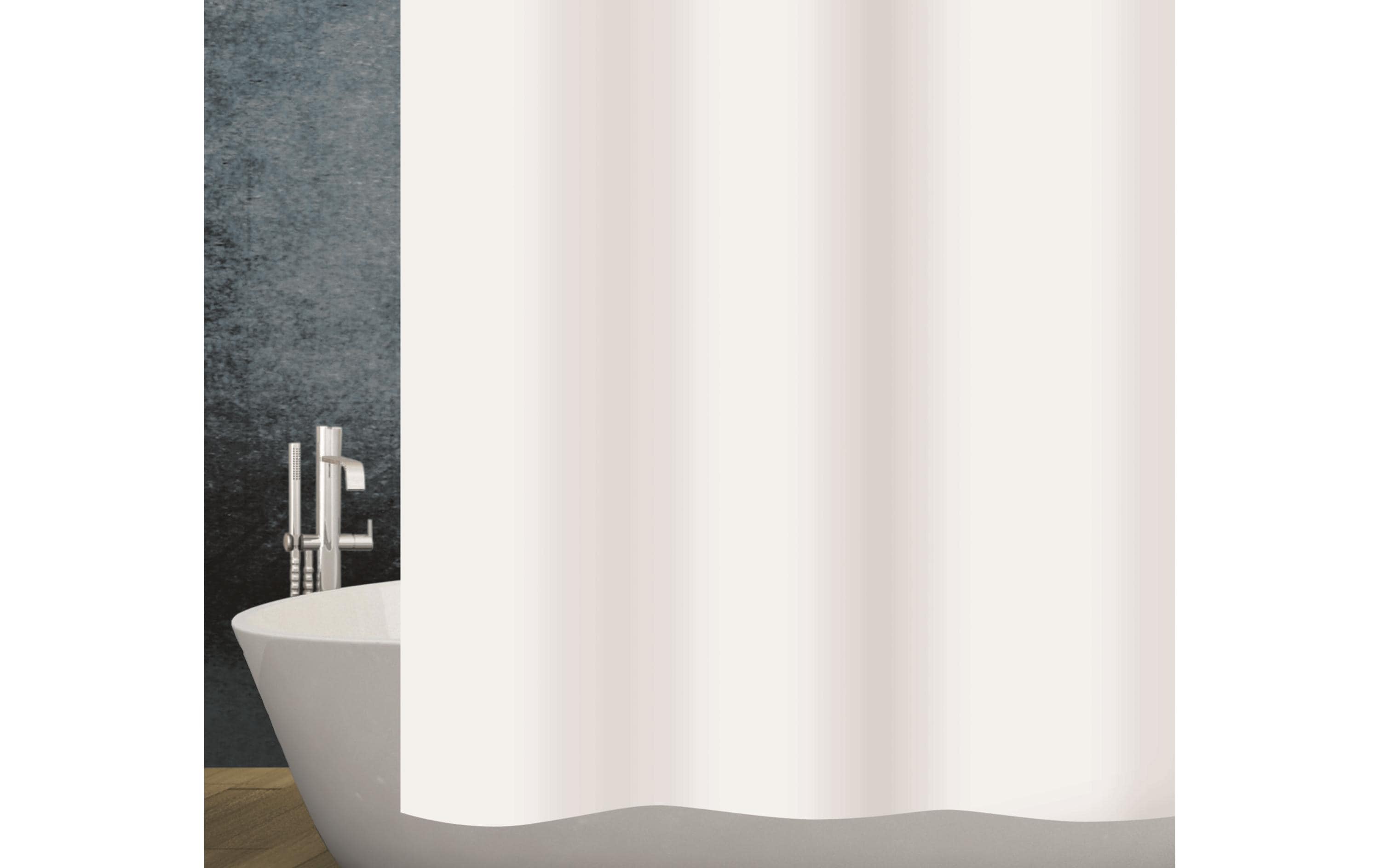 Duschvorhang Basic 180 x 200 cm, WeissBadevorhang aus Polyester