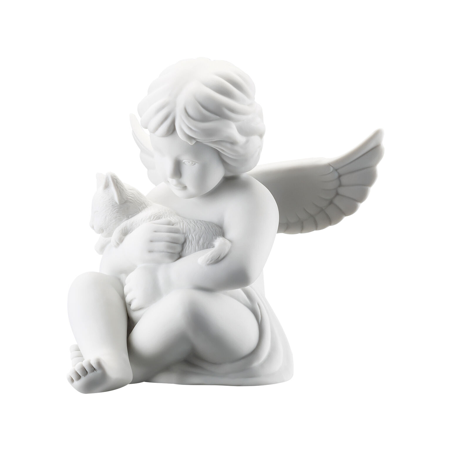 Angels Weiss matt Engel mit Katze