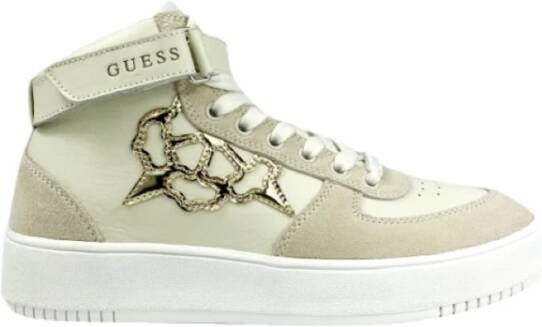 GUESS Vyves Hoge sneakers Leren Sneaker Dames Wit