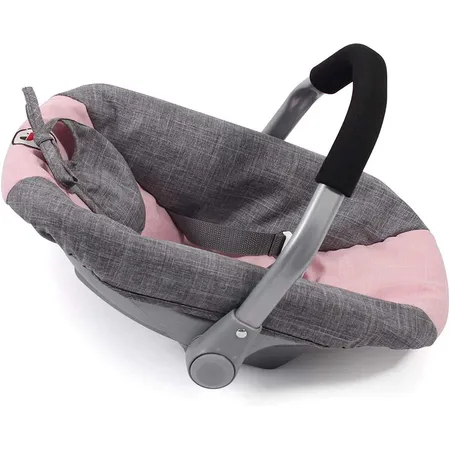 Bayer Chic Puppen-Autositz, Melange grau-rosa