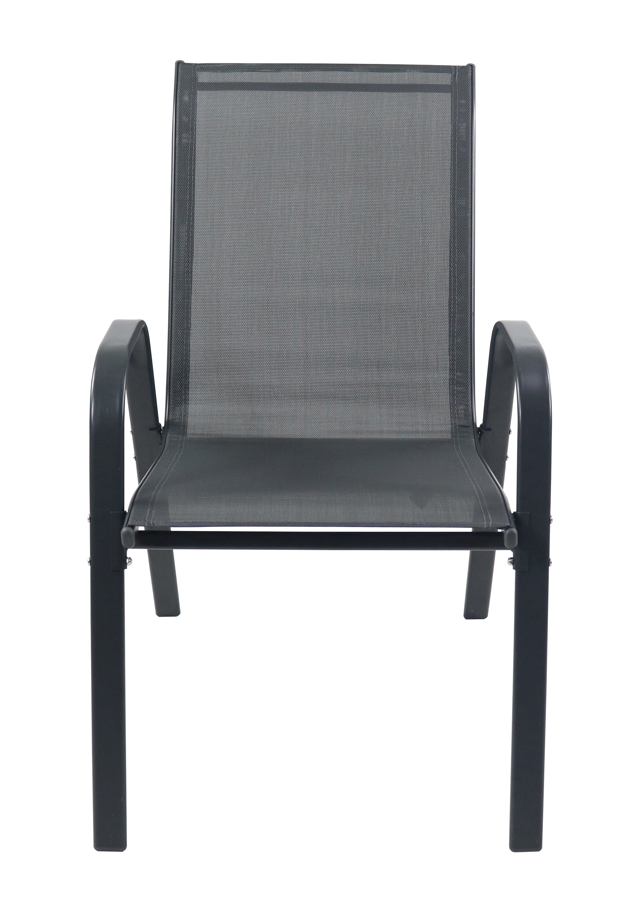 VCM 4-tlg. Set Gartenstuhl Hochlehner Textilene Balkonstuhl stabelbar Camping Stapelstühle Sonlas