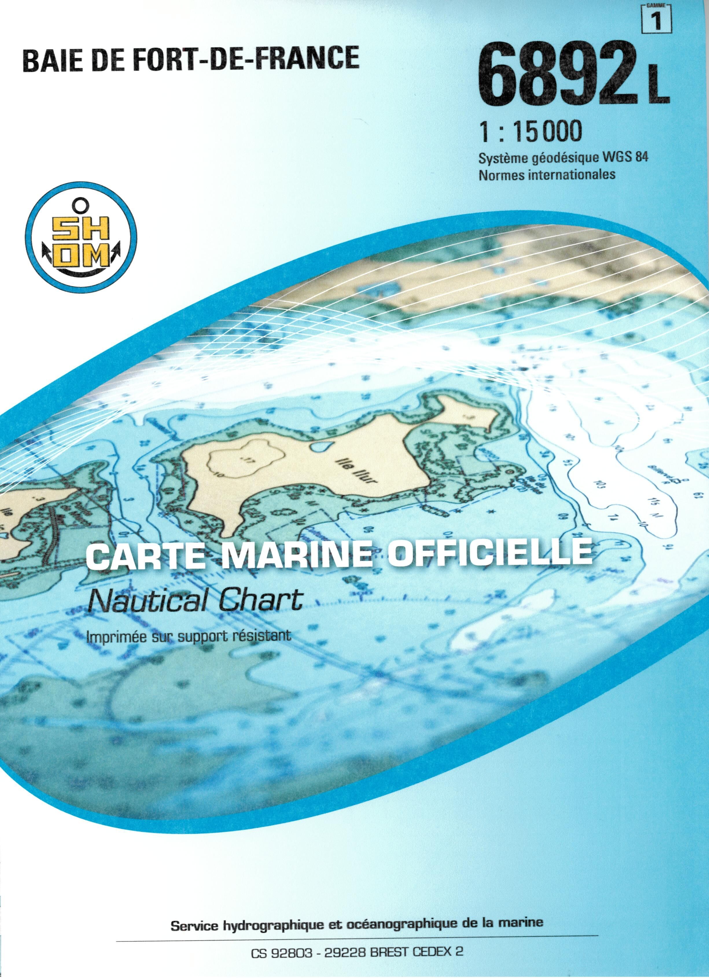 EPSHOM - 6892L BAIE DE FORT DE FRANCE