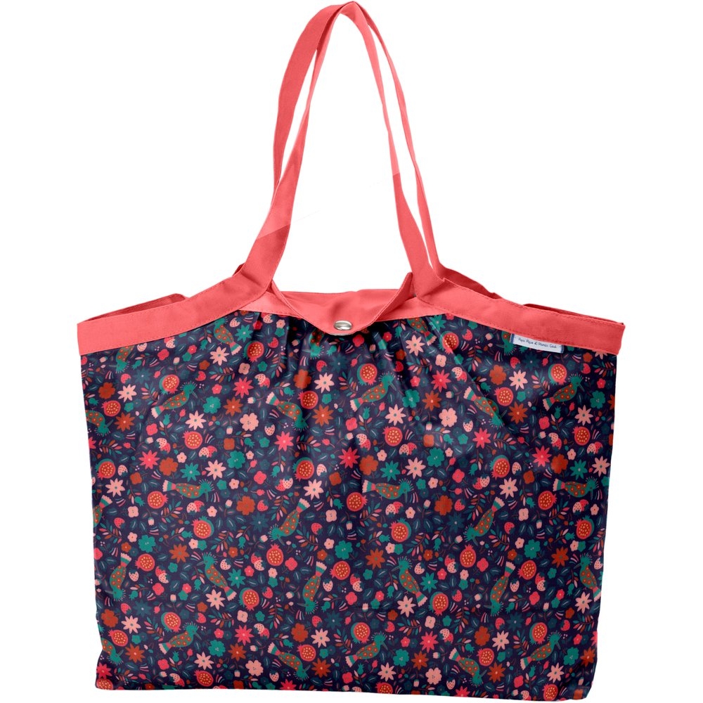 Sac Cabas Taille Moyenne Plissé Huppette Fleurie
