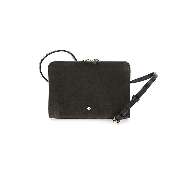HERBERT FRERE SOEUR<br>Bolsa em couro camurça cru LE MINI BEA VELOURS
