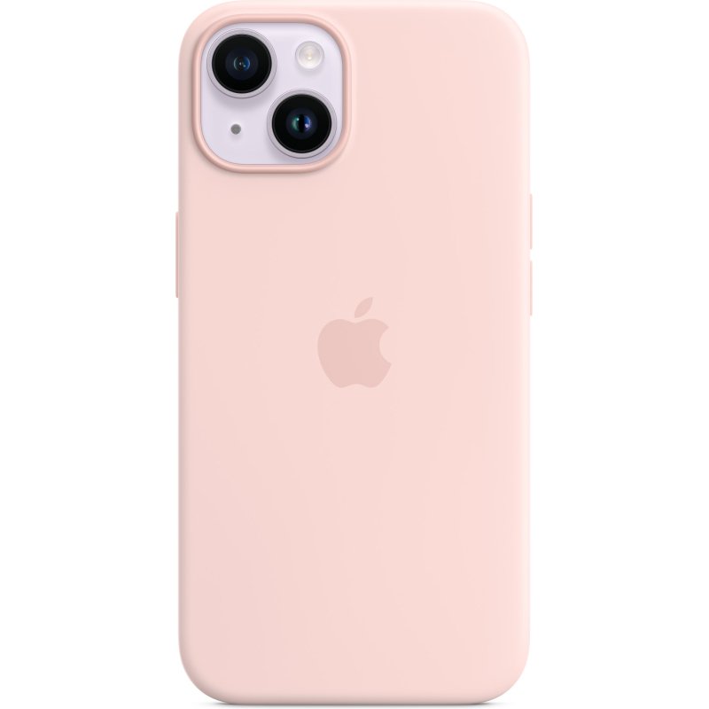 Apple Coque en silicone avec MagSafe pour iPhone 14 - Rose craie