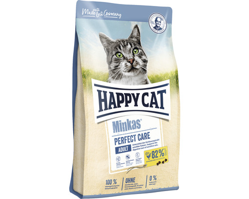 HAPPY CAT Minkas Perfect Care droogvoer voor katten, gevogelte en rijst, 500 g