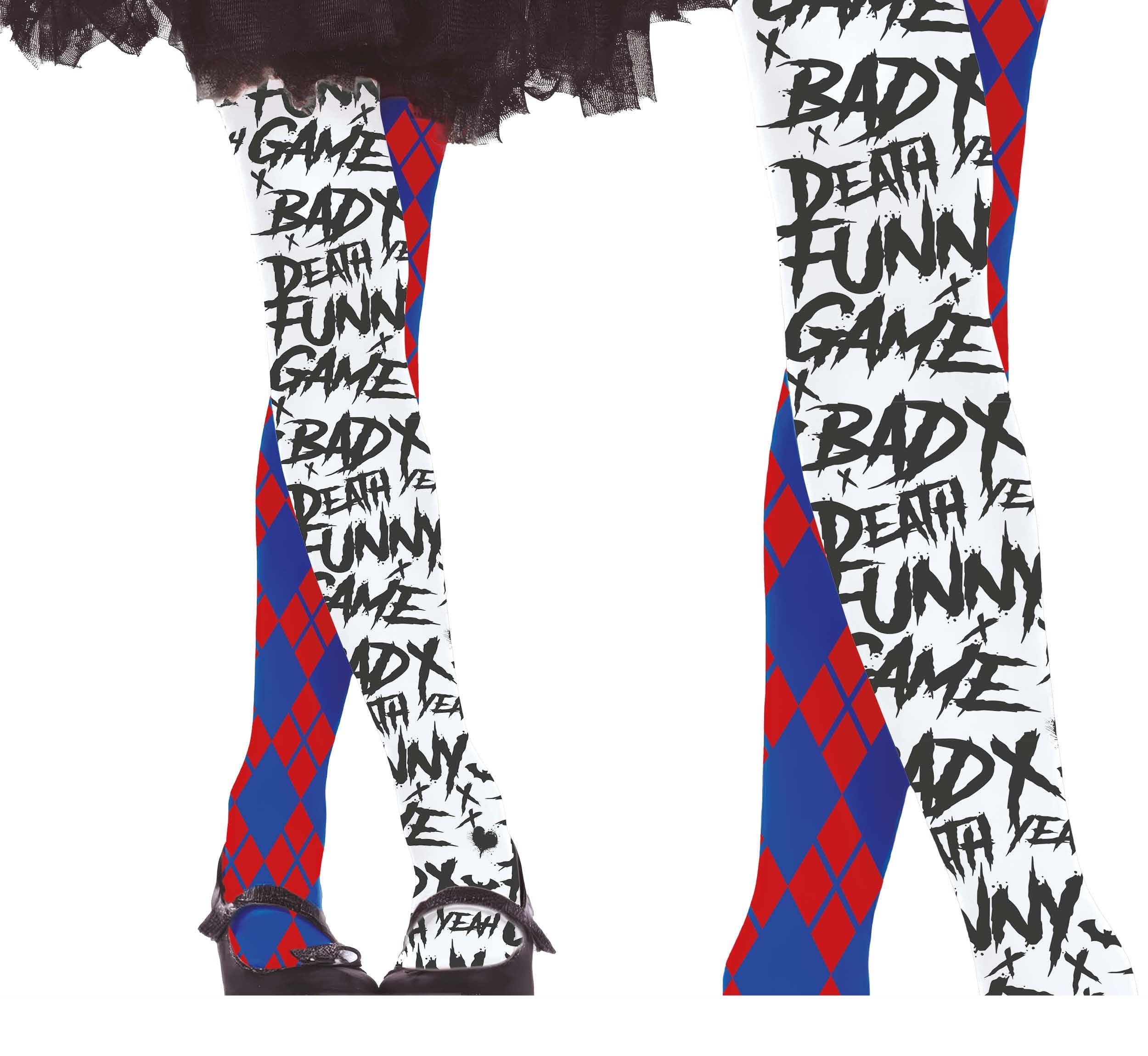 Rood Blauwe Halloween Legging Harley Quin Kind