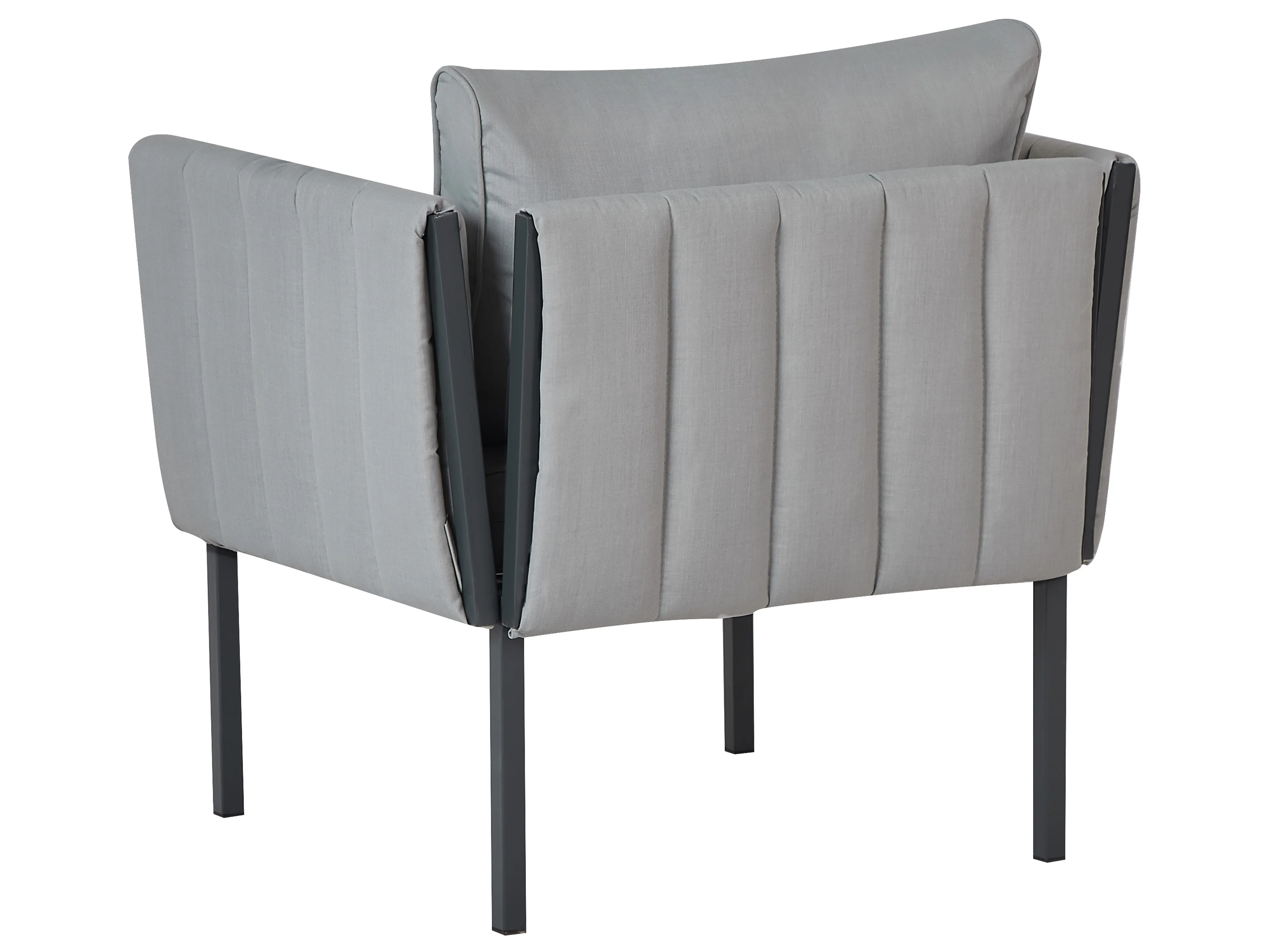 Loungeset met tafel 5-zits SKALA Metaal Donkergrijs