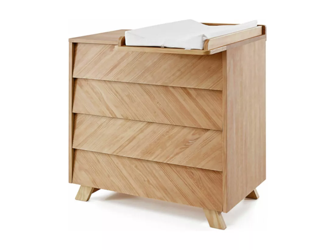 Chambre complète bébé 70x140 cm bois massif bois naturel KYOTO