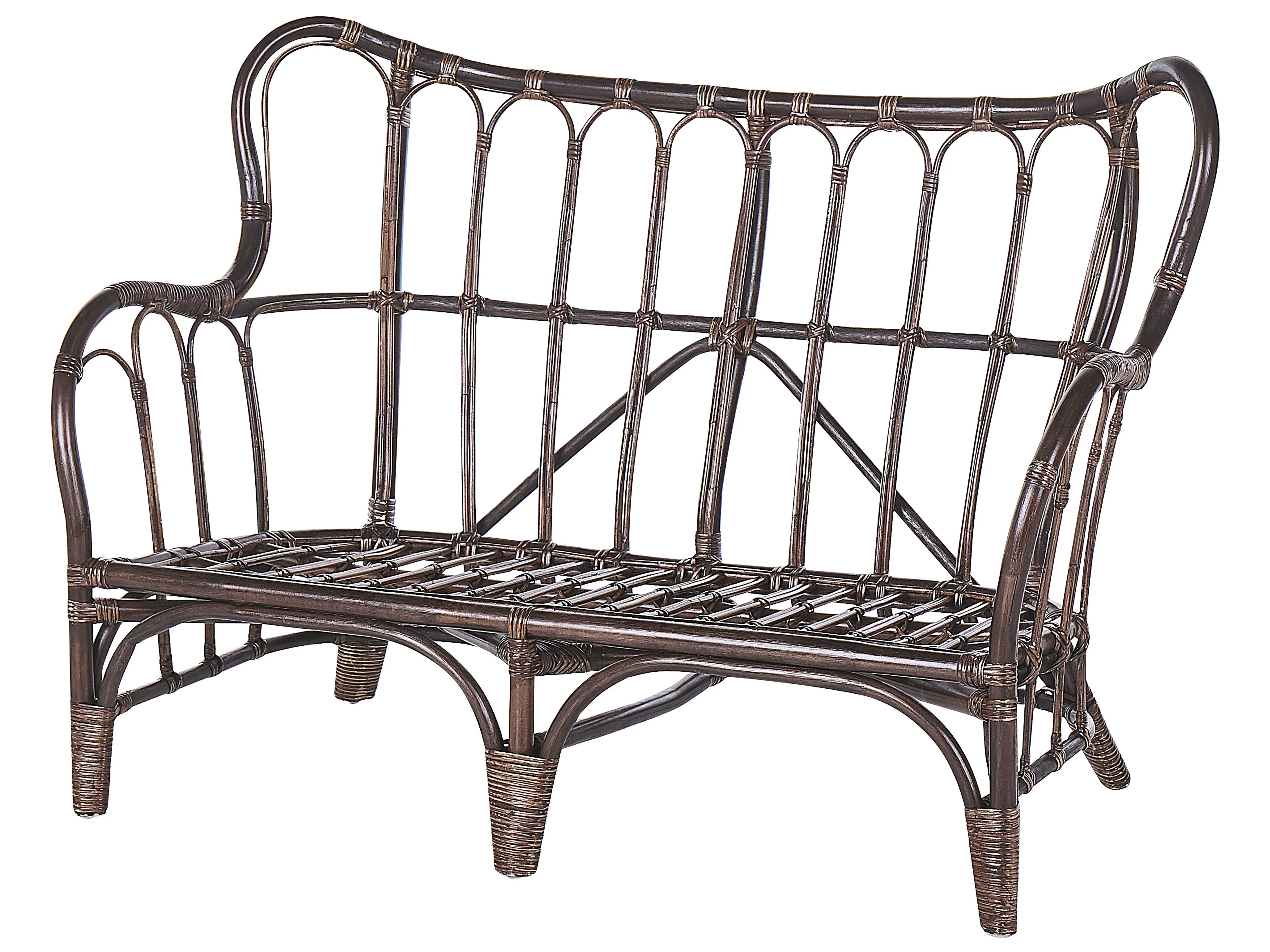 Loungeset met tafel 4-zits BRINDISI Rotan Donkerbruin