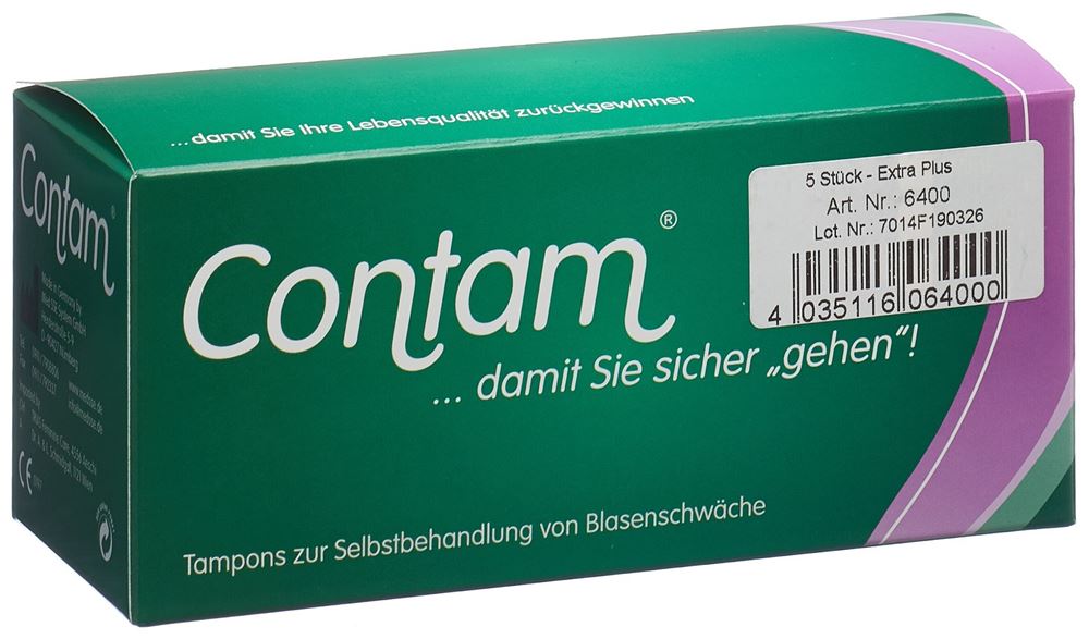 CONTAM Vaginaltampon 40mm Extra Plus Spezialgrösse 5 Stk