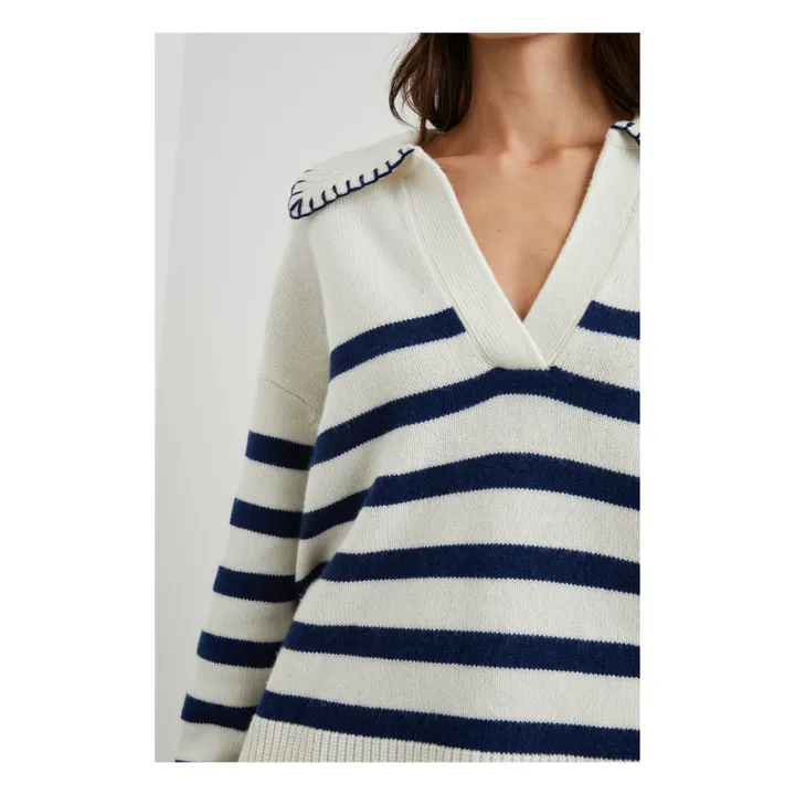 Rails Pull Athena Rayures Laine et Cachemire | Ecru