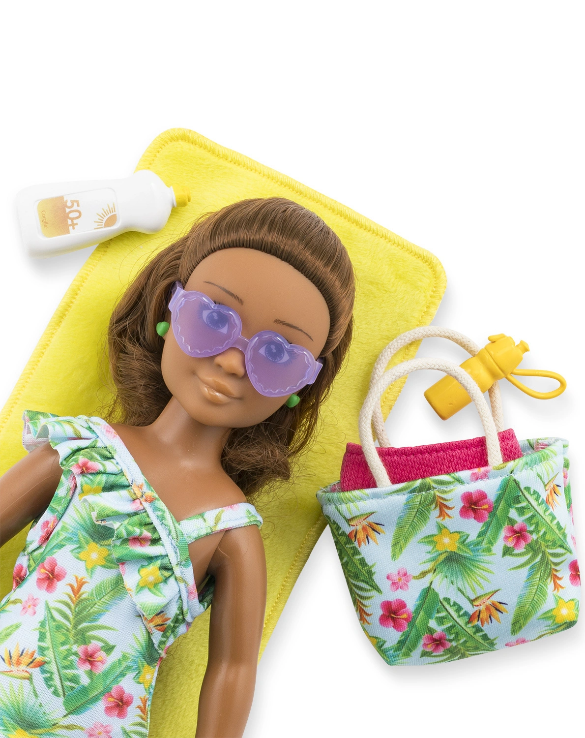 Ankleidepuppe MELODY BEACH SET (28cm) mit Zubehör
