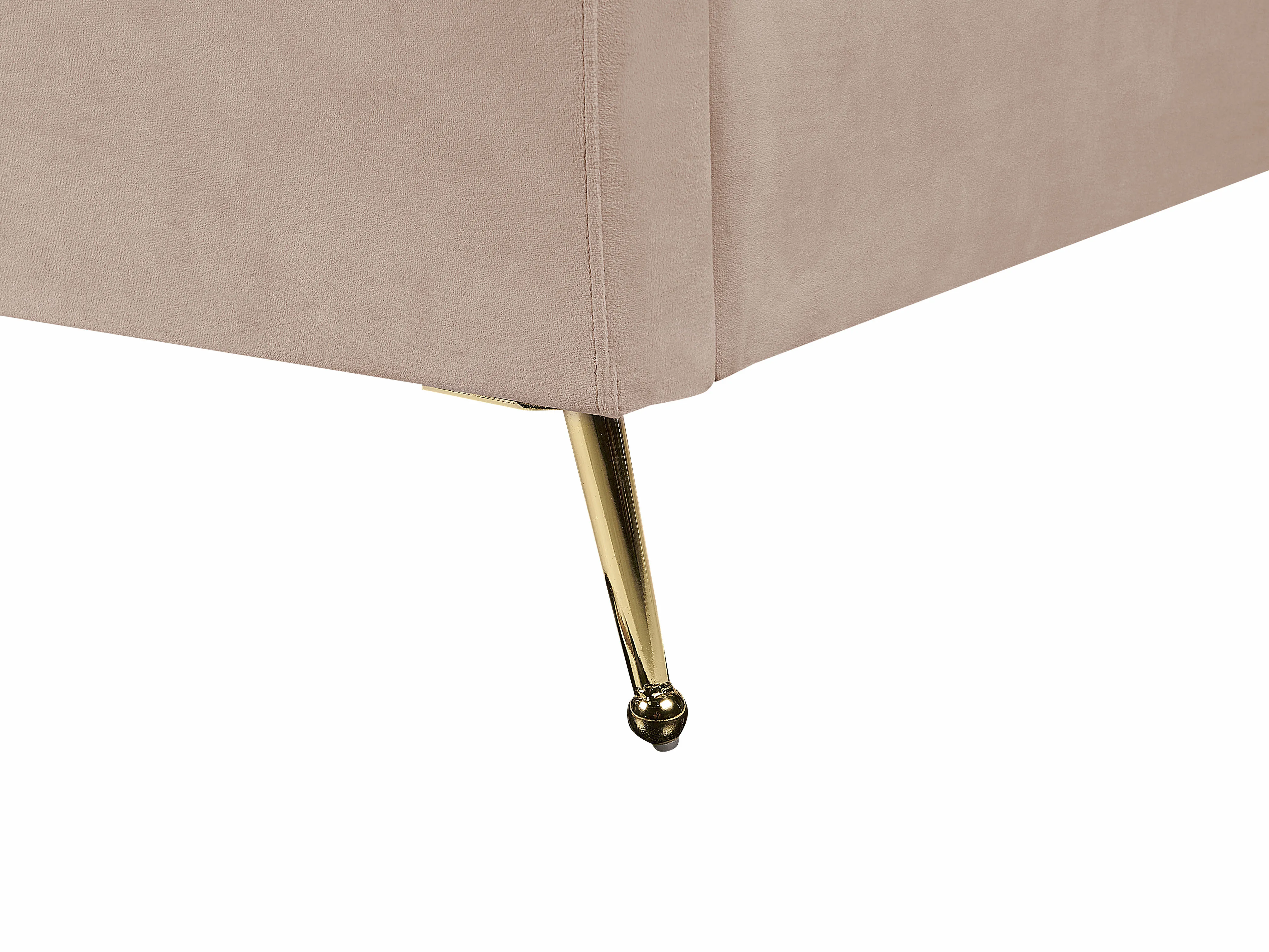 Bed Fluweel MIRIBEL 140 x 200 cm Taupe