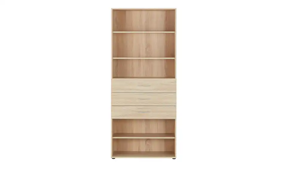 Regal Multischrank-System 80 cm 185 cm Eiche sägerau (Nachbildung)