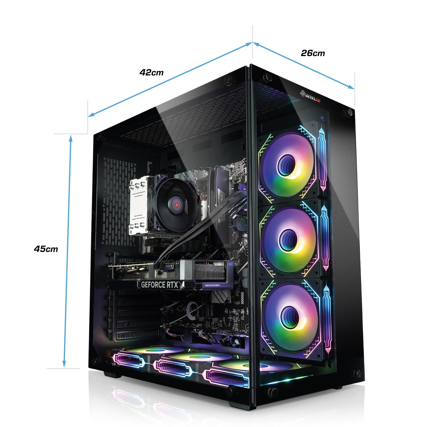 Gaming PC Panorama 14 Intel Core i5-14400F, 16GB DDR4, NVIDIA RTX 3050 8 GB, 1TB SSD, Windows 11