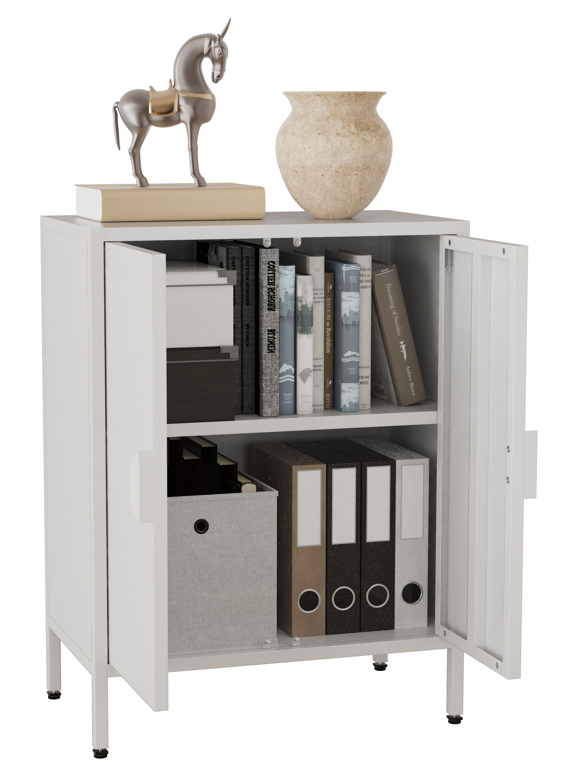 VCM Metall Stahl Kommode Sideboard Highboard Anrichte Schrank Drehtüren Flokas S