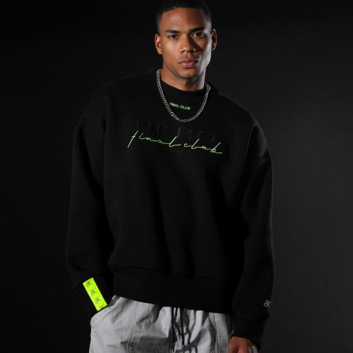 Sweat Crewneck Large NERO 1st Drop Limited Carbon Black