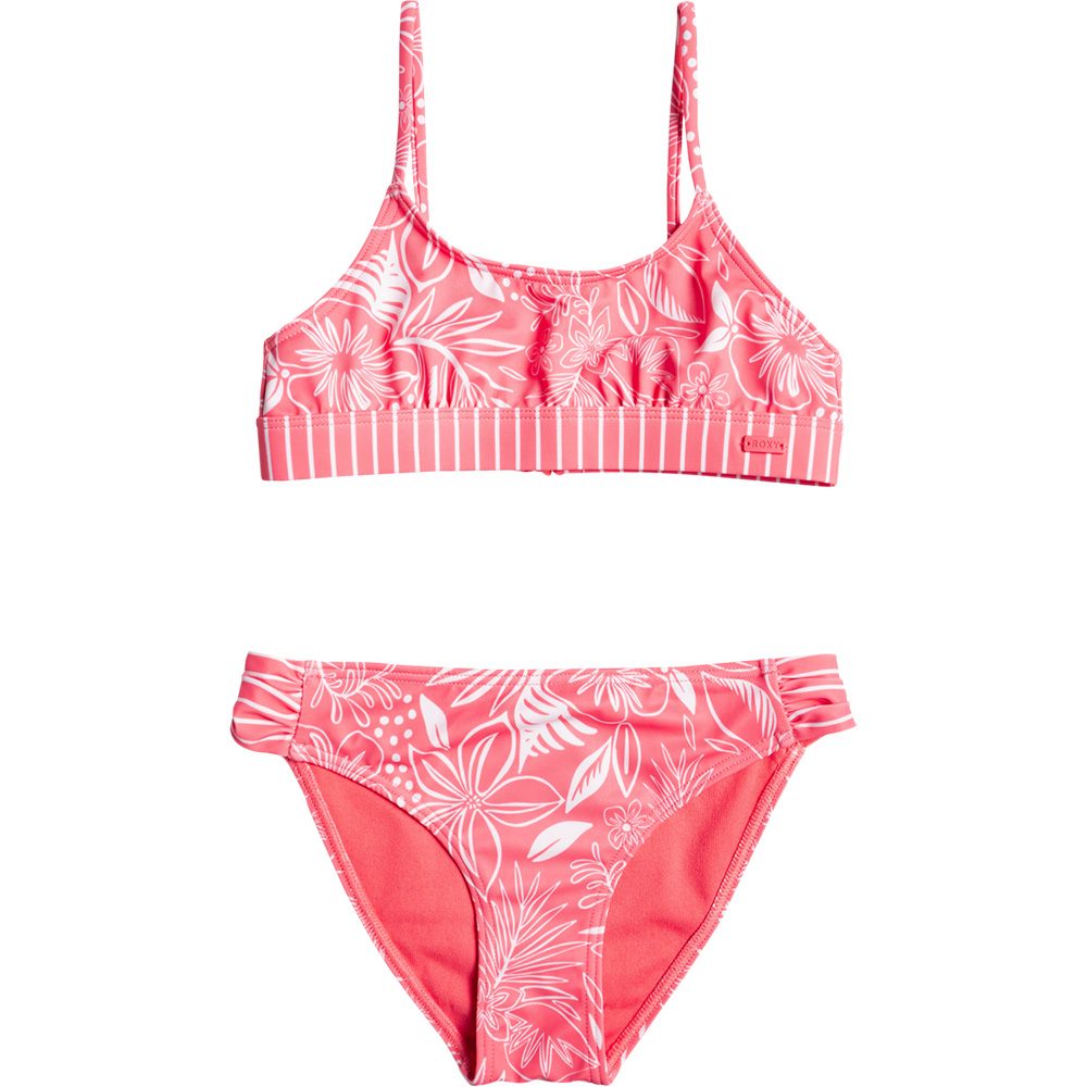 Roxy Vacay For Life Bralette Bikini Mädchen sunkissed coral