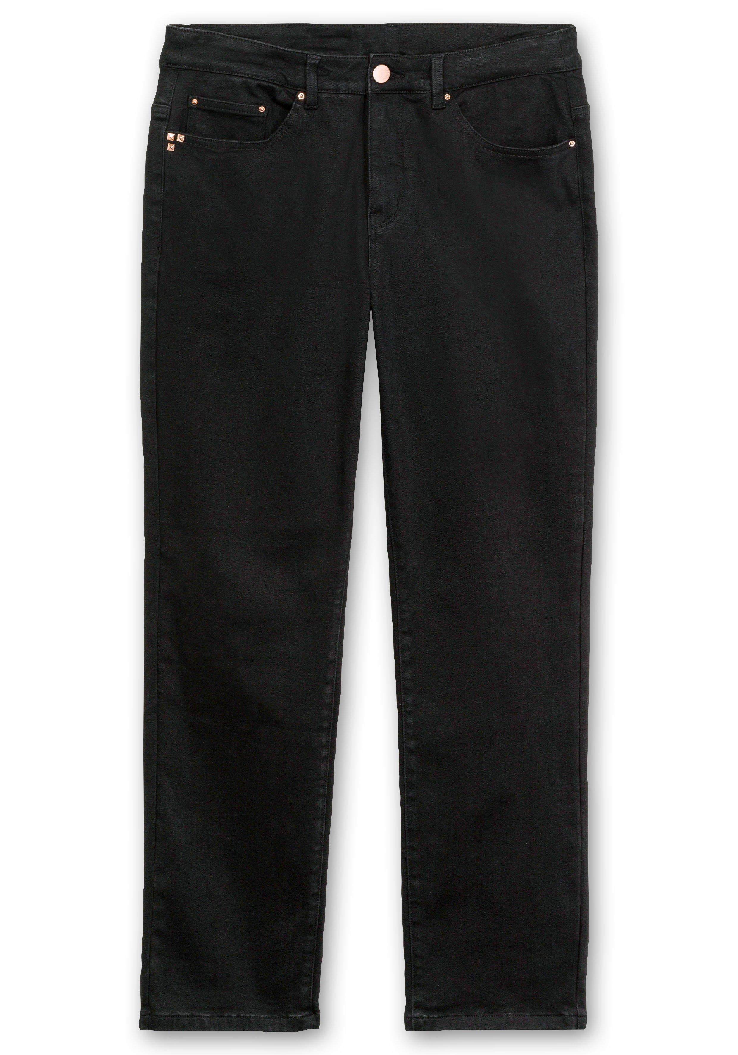 Gerade Stretch-Jeans mit Bodyforming-Effekt
