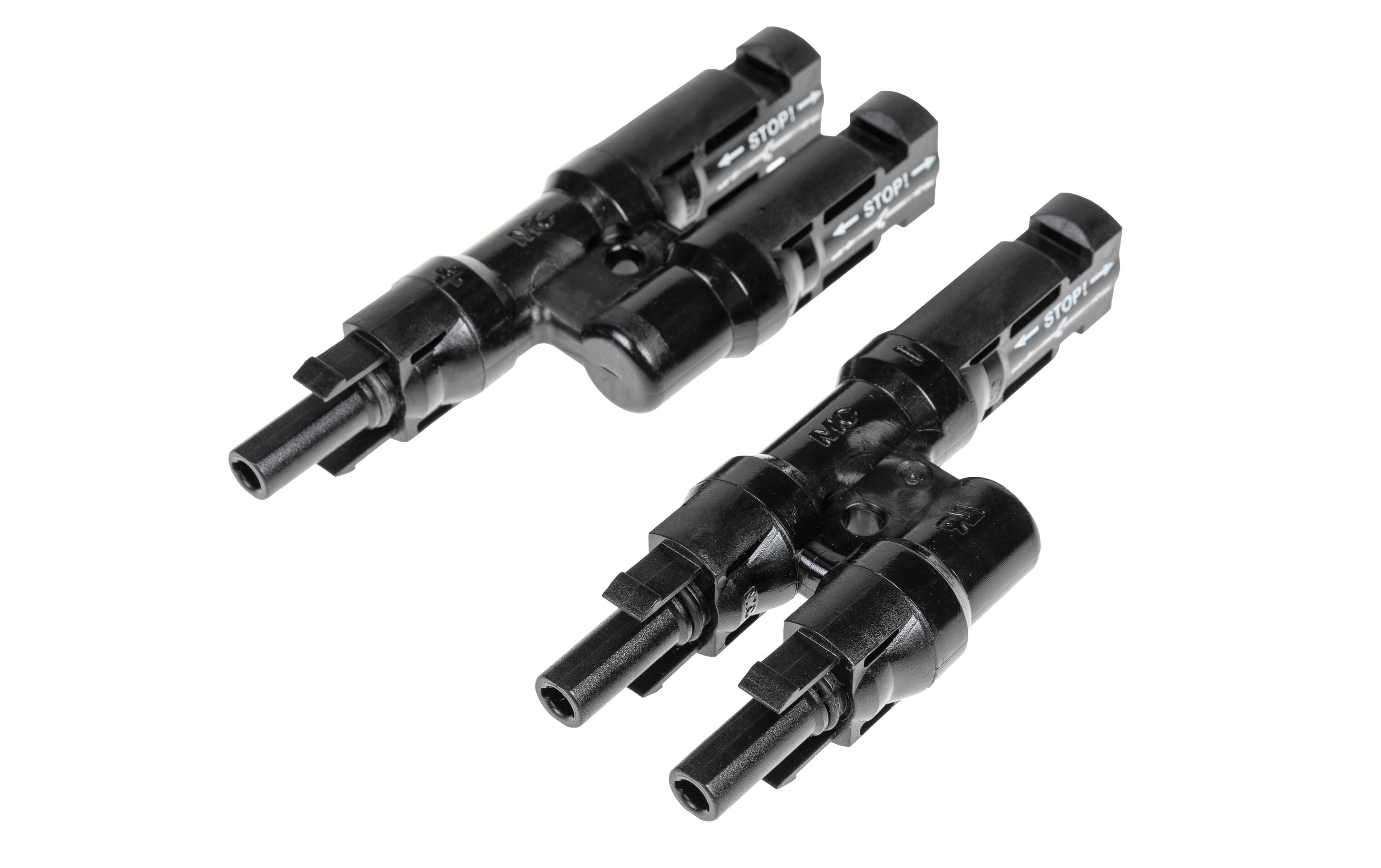 Steckverbinder Set MC4 Abzweiger 2x F-M & 2x M-FMC4 Y Abzweig- Stecker und Buchse