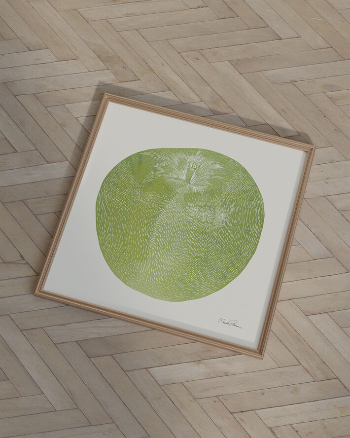 Poster & Frame Monika Petersen Art Prints - Green Apple - Square Flerfarvet