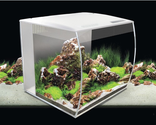 Aquarium Fluval Flex 57L met verlichting, filter en afstandsbediening, zonder kast, wit