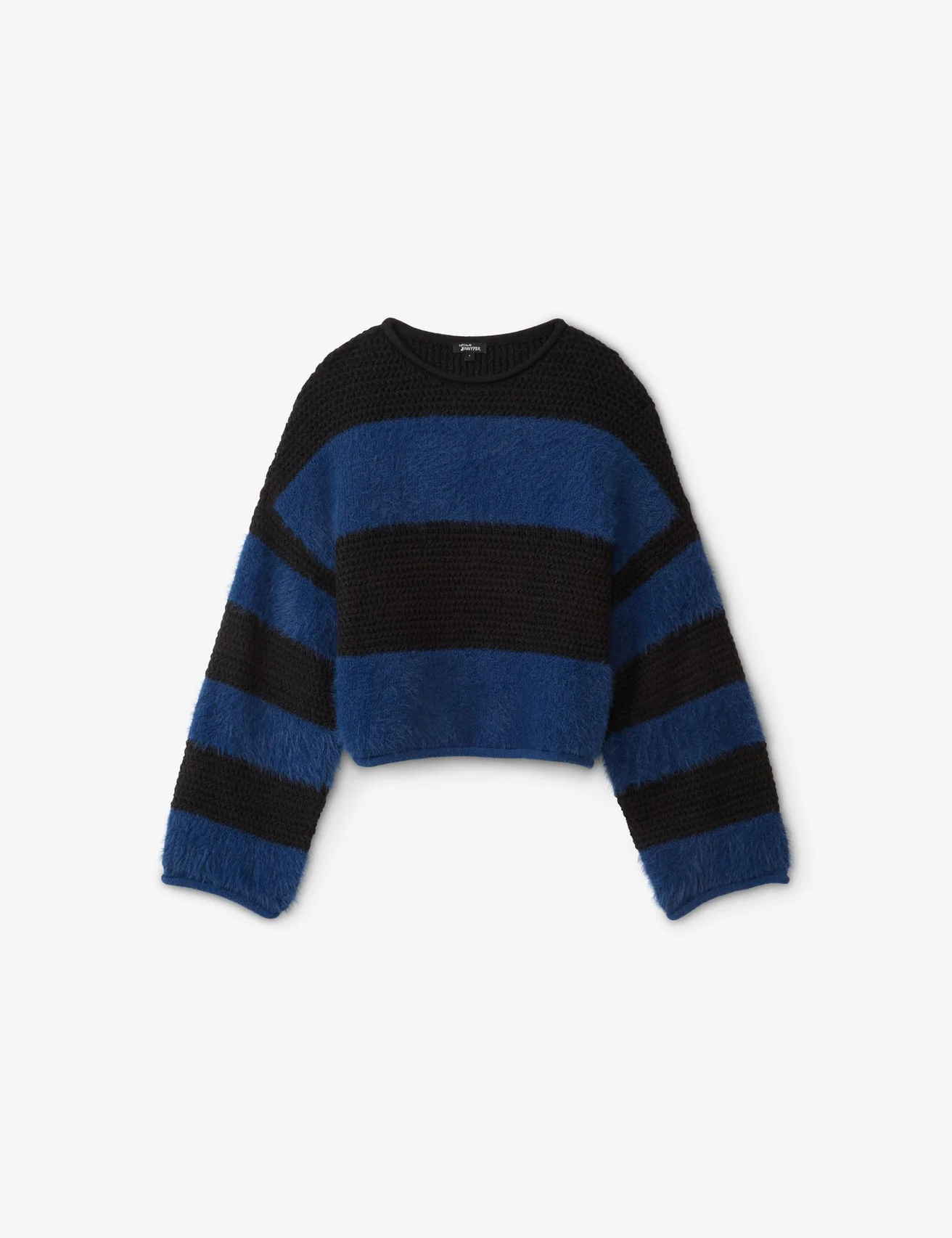 Pull noir et bleu en maille