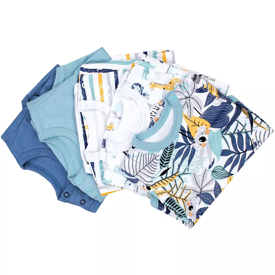 TupTam Jungen Baby Body Langarm 5er Pack orange